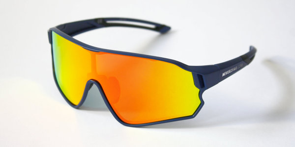 Fahrradbrille (Farbe: orange/blau) | polarisiert